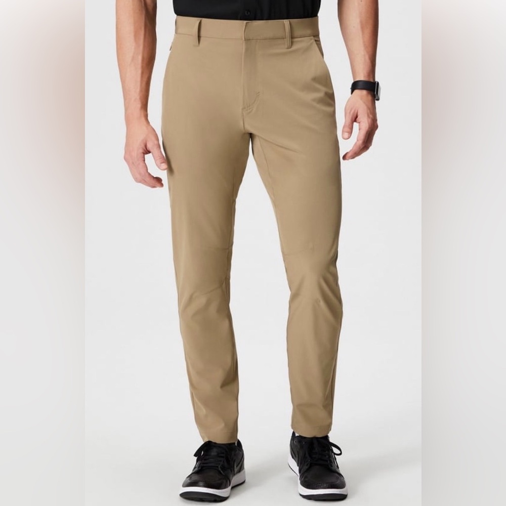 Fabletics Men's Khaki Slim Chinos - Tan